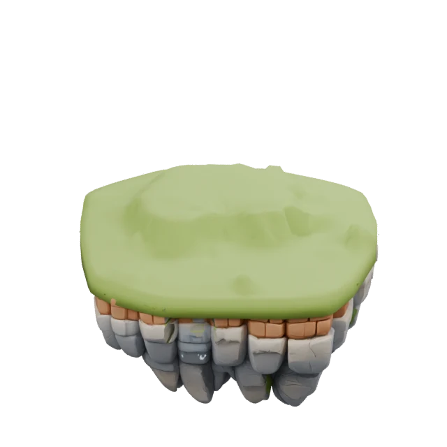 A small, empty grass island, ready to grow.